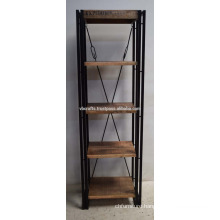 Industrial Urban Loft Wooden Metal Bookshelf